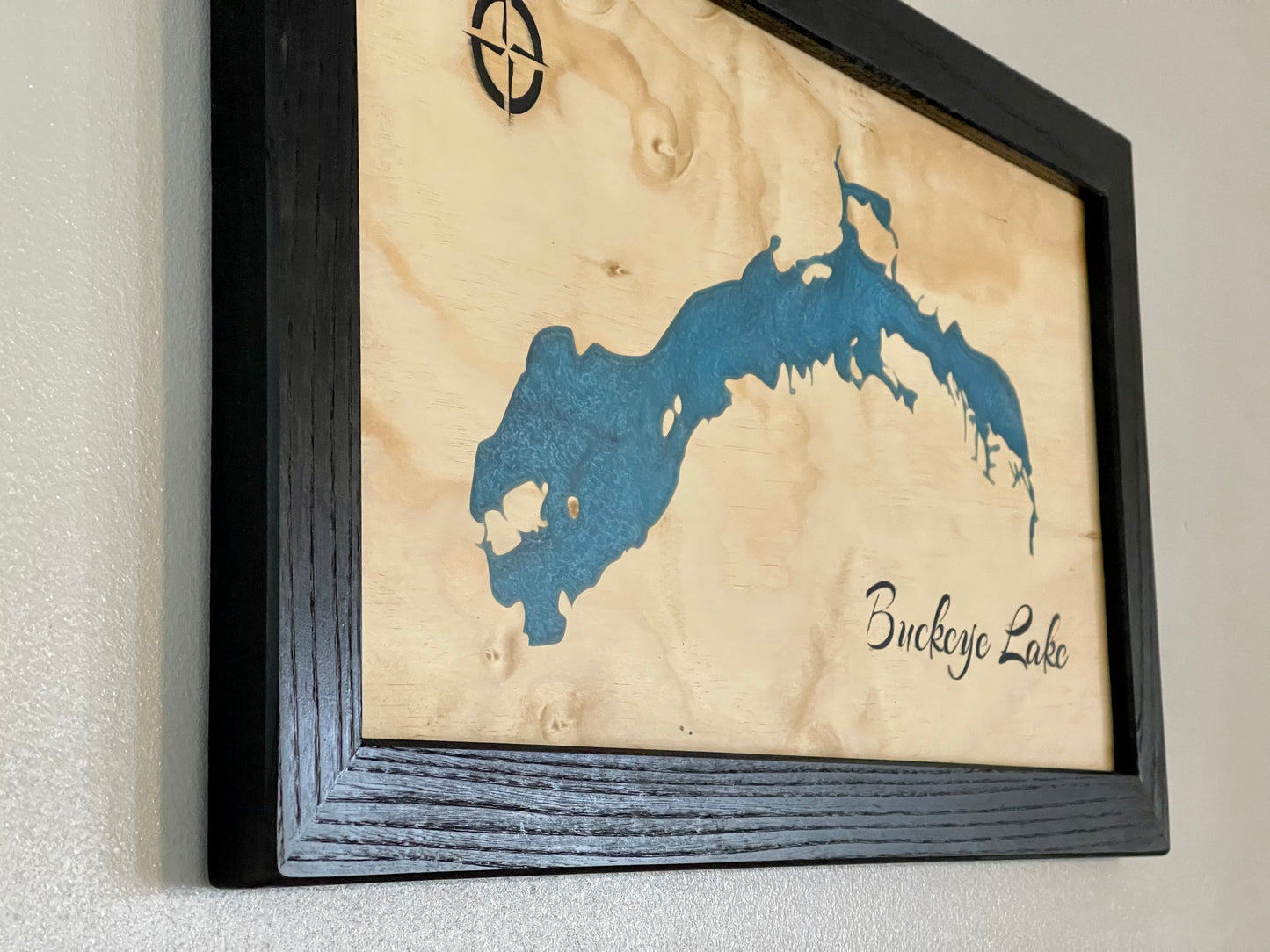 Lake Map Epoxy Wall Art