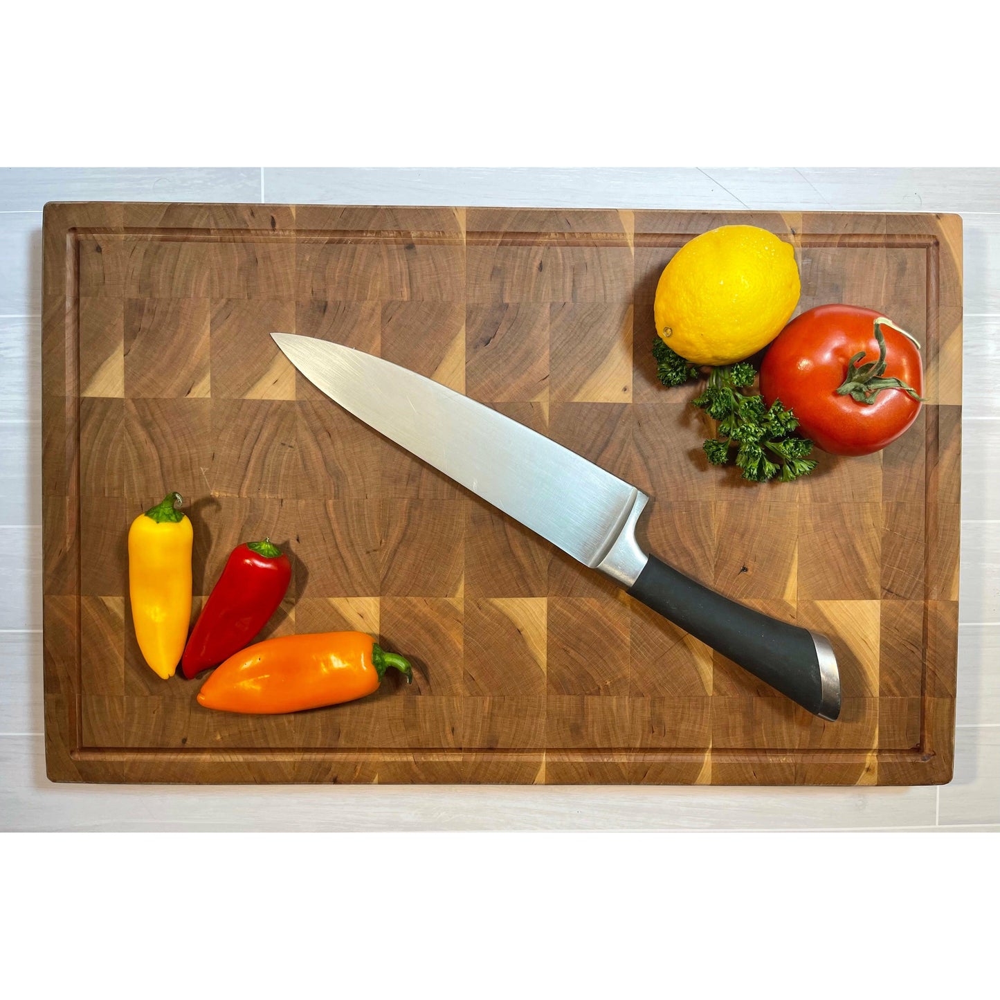 Butcher Block, Cutting Board, Cherry wood - Rock Woodworks