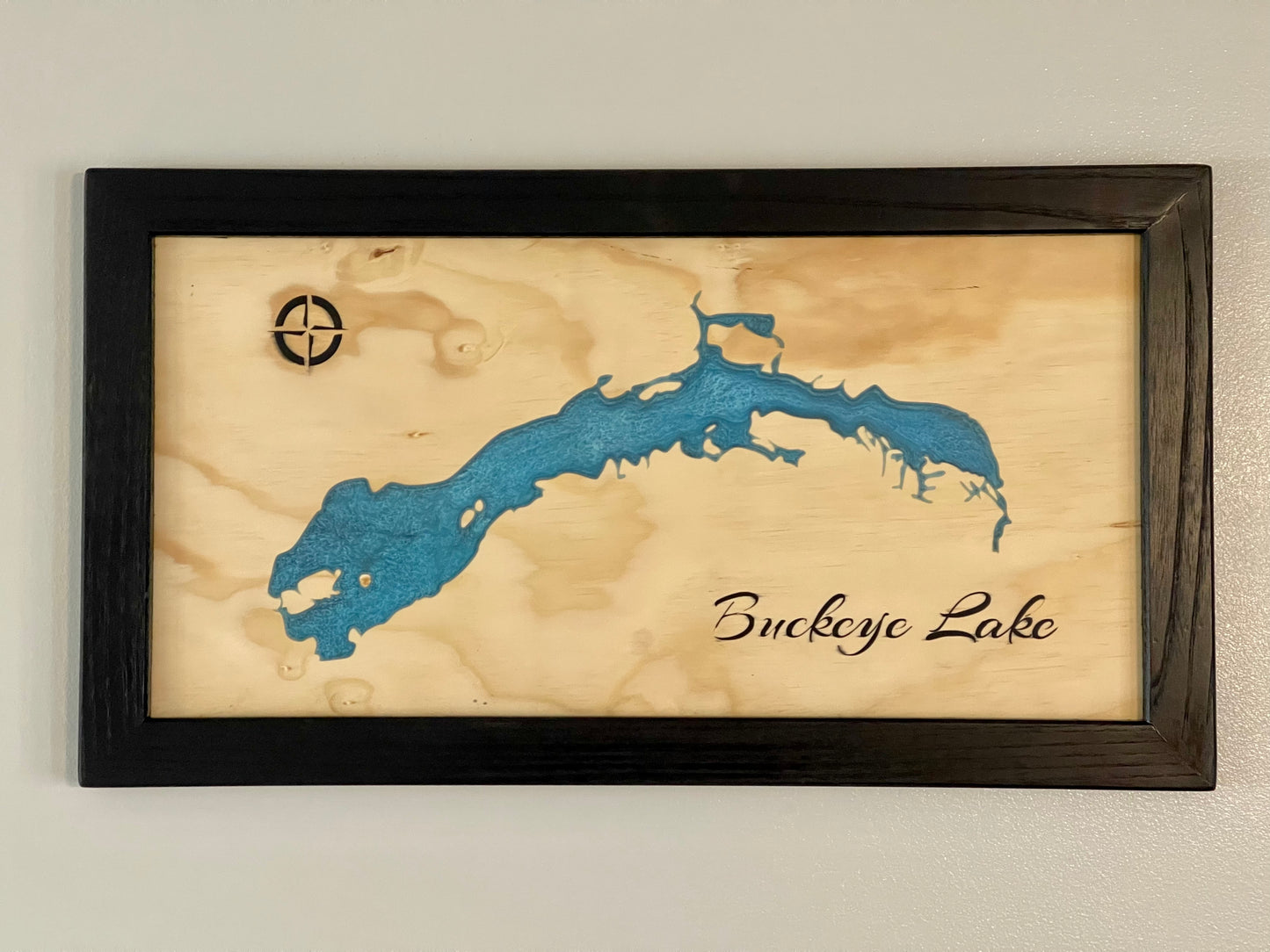 Lake Map Epoxy Wall Art