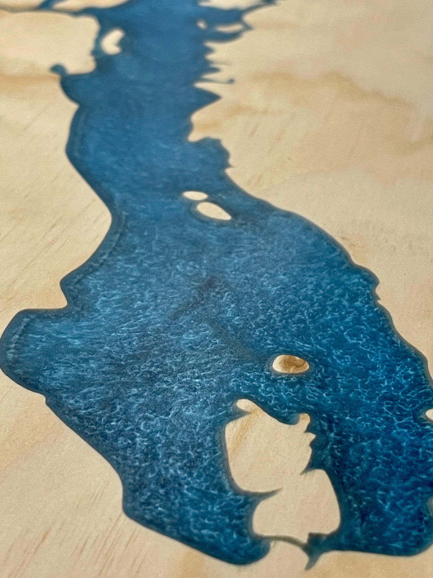 Lake Map Epoxy Wall Art